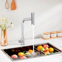 Ver mais imagens de Torneira de Cozinha Gourmet Bancada Pia Rotativa 360° Aço Inox 304 Prata Brinovar
