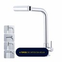 Ver imagem 4 de Torneira de Cozinha Gourmet Bancada Pia Rotativa 360° Aço Inox 304 Prata Brinovar