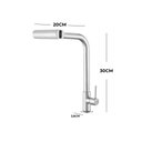 Ver imagem 5 de Torneira de Cozinha Gourmet Bancada Pia Rotativa 360° Aço Inox 304 Prata Brinovar