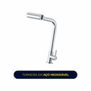 Ver imagem 2 de Torneira de Cozinha Gourmet Bancada Pia Rotativa 360° Aço Inox 304 Prata Brinovar