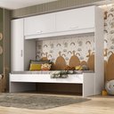 Ver imagem 2 de Cama Solteiro com Guarda-roupas para Colchão 88x188 Cm Casadinho Multimóveis Bb2650 Branco