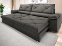 Ver imagem 1 de Sofá com Carregador Usb e Molas no Assento Retrátil Reclinável Nice 2,10m Velosuede - Netsofas