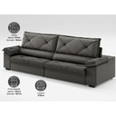 Ver imagem 5 de Sofá com Carregador Usb e Molas no Assento Retrátil Reclinável Nice 2,10m Velosuede - Netsofas