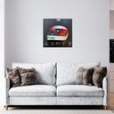 Ver imagem 2 de Quadro 3D Decorativo Helmet MS 1994 Branco/Vermelho - Gran Belo Quadro 3D Capacete F1