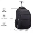 Ver imagem 7 de Mochila de Rodinhas para Notebook Escolar Masculina, Alça Costas, Grande, Reforçada, Mala de Bordo e