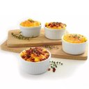 Ver imagem 5 de Conjunto 6 Ramekins 220ml Canelado Branco Pote para Molho Molheira Petiscos Uno Coza