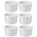 Ver imagem 1 de Conjunto 6 Ramekins 220ml Canelado Branco Pote para Molho Molheira Petiscos Uno Coza