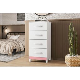 Cômoda 4 Gavetas Mobi Flex Branco - 6 Cômoda 4 Gavetas Mobi Flex Branco - 6