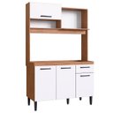 Ver imagem 2 de Cozinha Compacta Naty 4 Portas 1 Gaveta Freijó/branco - Irm Móveis