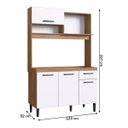 Ver imagem 4 de Cozinha Compacta Naty 4 Portas 1 Gaveta Freijó/branco - Irm Móveis