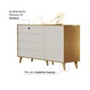 Ver imagem 4 de Cômoda Infantil Gran Lorena Off White Bétula - Carolina