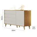 Ver imagem 3 de Cômoda Infantil Gran Lorena Off White Bétula - Carolina