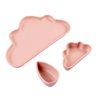 Conjunto De Pratos Infantil Planck 3 Peças Nuvem Rosa - 5