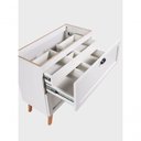 Ver mais imagens de Gabinete para Banheiro Milano 3 Gavetas MDF 80cm Branco com Espelho LED On Móveis