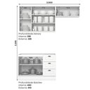 Ver imagem 4 de Cozinha Modulada 3 Portas Balcao sem Tampo 200 Cm Americana Branco Henn