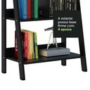Ver mais imagens de Conjunto Escritório Home Office com Mesa Industrial + Estante Escada Preto Madesa