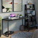 Ver imagem 1 de Conjunto Escritório Home Office com Mesa Industrial + Estante Escada Preto Madesa