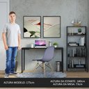 Ver imagem 5 de Conjunto Escritório Home Office com Mesa Industrial + Estante Escada Preto Madesa