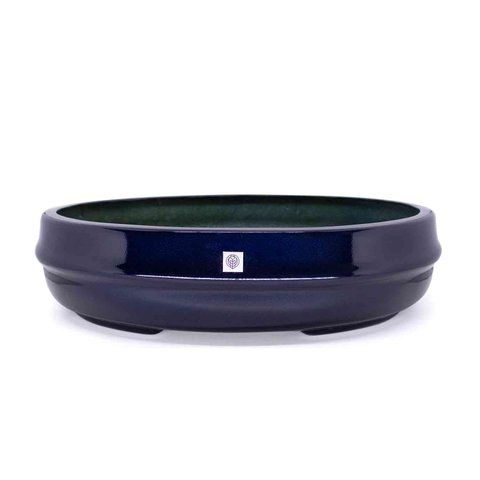 Vaso Bacia Decorativo Osaka Azul Perolizado M 11,5x44X36 cm - D’Rossi