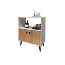 Ver imagem 1 de Aparador Buffet Aparador Cantinho do Café Balcão Canadá:branco Ripado 3d