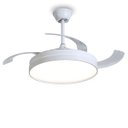 Ver imagem 1 de Ventilador Lustre de Teto Grande Lampada Led 3 em 1 Controle Remoto Ajustavel Retratil Casa Sala Qua