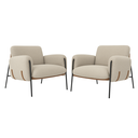 Ver imagem 4 de Kit 02 Poltronas Cadeira Versátil Serrana - Zahav Estofados:corino/boucle Bege