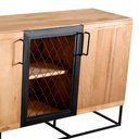 Ver imagem 4 de Balcão Rumba Industrial em Madeira Mel e Base Preta com 139cm de Largura - 70308