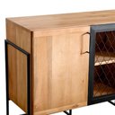 Ver imagem 3 de Balcão Rumba Industrial em Madeira Mel e Base Preta com 139cm de Largura - 70308