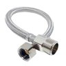 Engate Rabicho Inox Trançado 1/2 Polegadas 60 cm Mangueira Flexivel Kit 12 Uni Pia Banheiro Torneira - 2