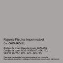 Ver imagem 2 de Rejunte Piscina Impermeável Cor Cinza Níquel 1kg