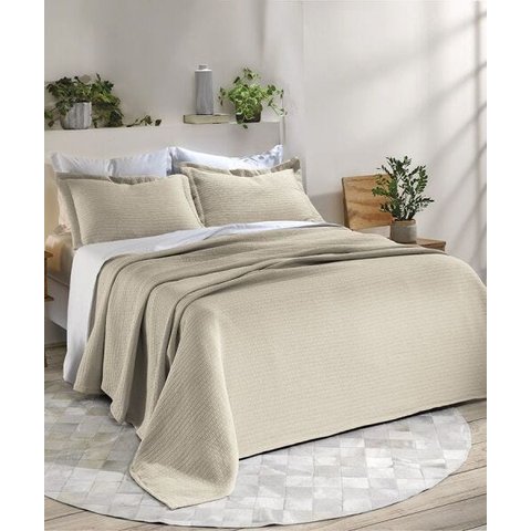 Kit Colcha Londres - Casal - Bege