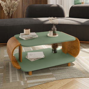 Mesa de Centro Floripa Pistache/naturalle - Bechara Móveis