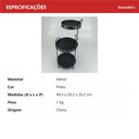 Ver imagem 7 de Suporte para Vasos de Metal Preto 51x22x20cm Decoração Casa