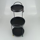 Ver imagem 4 de Suporte para Vasos de Metal Preto 51x22x20cm Decoração Casa