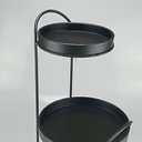 Ver imagem 2 de Suporte para Vasos de Metal Preto 51x22x20cm Decoração Casa
