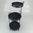 Ver imagem 6 de Suporte para Vasos de Metal Preto 51x22x20cm Decoração Casa