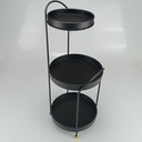 Ver imagem 3 de Suporte para Vasos de Metal Preto 51x22x20cm Decoração Casa