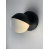 Luminária Arandela Parede Globo Vidro Sala Quarto Preto - 3