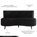 Ver imagem 3 de Sofá Living 2 Lugares 135cm Aang Pés Palito Veludo Preto G33 - Gran Belo