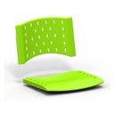 Ver imagem 4 de KIT 10 Cadeiras Universitárias com Prancheta e Porta Livros - Cor Verde - REAPLAST - 32027