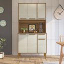 Ver imagem 2 de Armário de Cozinha 0,90MTS Lagos Freijó / Off White - Indekes