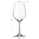 Ver imagem 4 de Kit 6 Taça Bohemia Sarah Vinho 23x9x9cm 520ml Cristal Transparente
