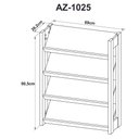 Ver imagem 3 de Armário Estante Sapateira 4 Prateleiras Az1025 Tecnomobili Amêndoa/branco
