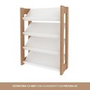 Ver imagem 4 de Armário Estante Sapateira 4 Prateleiras Az1025 Tecnomobili Amêndoa/branco