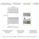 Ver imagem 4 de Armário de Cozinha Compacta 120cm Veneza Multimóveis V2141 Branco