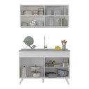 Ver imagem 6 de Armário de Cozinha Compacta 120cm Veneza Multimóveis V2141 Branco