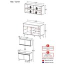 Ver imagem 5 de Armário de Cozinha Compacta 120cm Veneza Multimóveis V2141 Branco