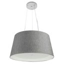 Ver imagem 1 de Lustre Pendente Cone Md-4144 Cúpula em Tecido 25x50x40cm Rustico Cinza / Branco - Bivolt