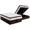 Cama Box Baú King: Colchão Molas Ensacadas Anjos MasterPocket New King + Base CRC Suede Brown(193x20 - 1
