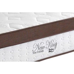 Cama Box Baú King: Colchão Molas Ensacadas Anjos MasterPocket New King + Base CRC Suede Brown(193x20 - 4 Cama Box Baú King: Colchão Molas Ensacadas Anjos MasterPocket New King + Base CRC Suede Brown(193x20 - 4